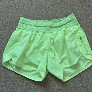 Women's Neon Green Athletic Shorts